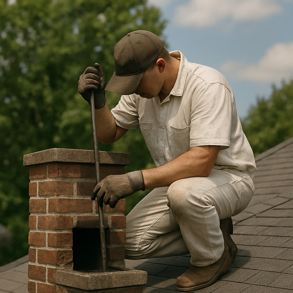 tech clean the chimney